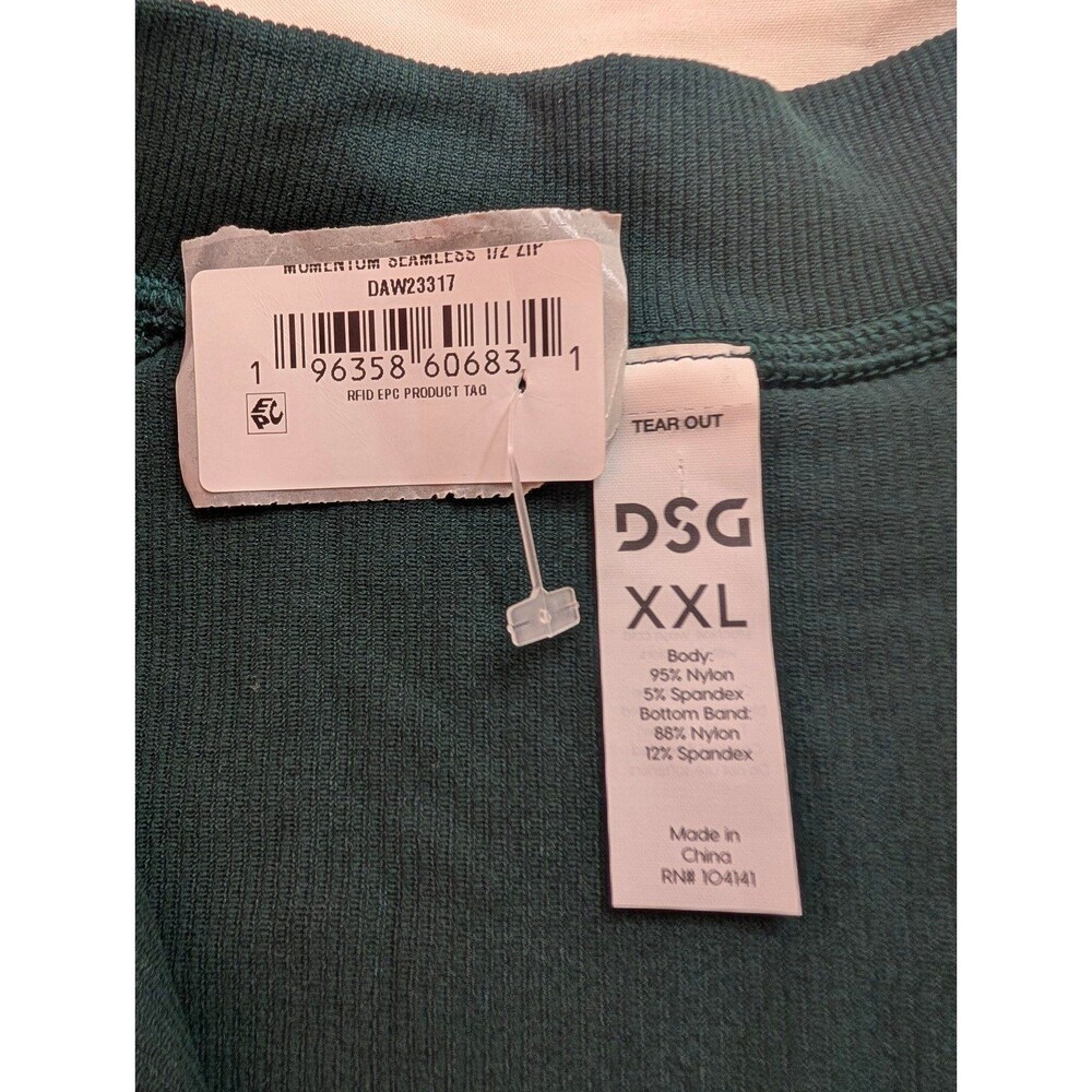 Women's DSG Momentum Seamless Ribbed Half Zip Sweater Dark Green XXL - Picture 6 of 6